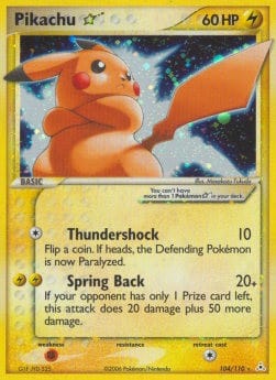 Pikachu Gold Star (HP 104)
EX Holon Phantoms
