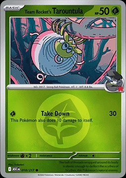 Team Rocket's Tarountula (xASC 018)
Ascended Heroes: Additionals