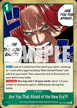 Are You That Afraid of the New Era?!! (OP17-037) (V.1)
The World’s Strongest Warriors