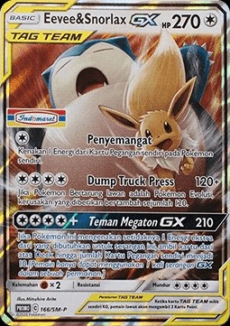 Eevee & Snorlax GX (SM-P/ID 166)
Sun & Moon Indonesian Promos