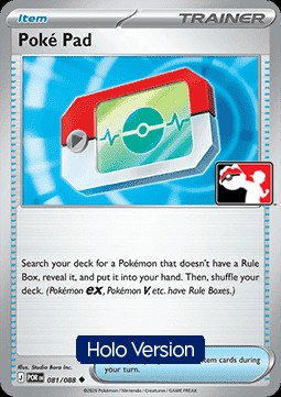 Poké Pad (PPS9 POR 081)
Play! Pokémon Prize Pack Series Nine