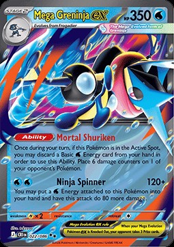 Mega Greninja ex (CRI 022)
Chaos Rising