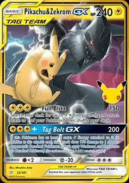 Pikachu & Zekrom GX (30C TEU 33)
30th Celebration