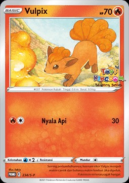 Vulpix (S-P/ID 234)
Sword & Shield Indonesian Promos