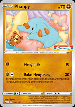 Phanpy (S-P/ID 050)
Sword & Shield Indonesian Promos