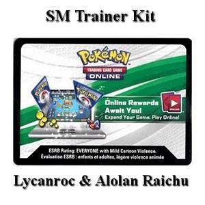 Online Code Card (SM Trainer Kit: Lycanroc & Alolan Raichu) (TK10)
SM Trainer Kit: Lycanroc & Alolan Raichu