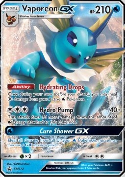 Vaporeon GX (SM 172)
SM Black Star Promos