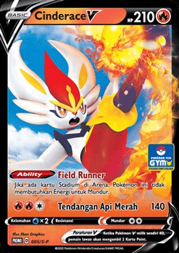 Cinderace V (S-P/ID 005)
Sword & Shield Indonesian Promos