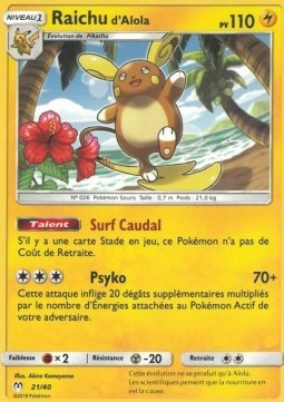Alolan Raichu (MCD19F 21)
McDonald's Collection 2019 FR