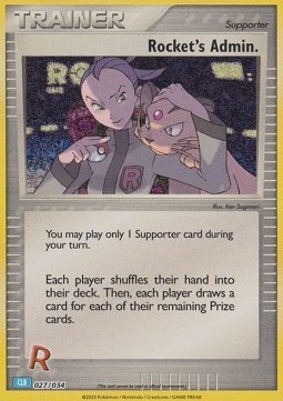 Rocket's Admin. (CLB 027)
Pokémon Trading Card Game Classic: Blastoise & Suicune ex Deck