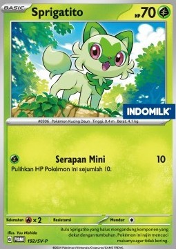Sprigatito (SV-P/ID 192)
Scarlet & Violet Indonesian Promos