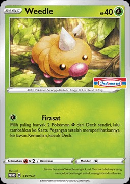 Weedle (S-P/ID 237)
Sword & Shield Indonesian Promos