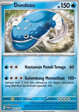 Dondozo (SV-P/ID 003)
Scarlet & Violet Indonesian Promos