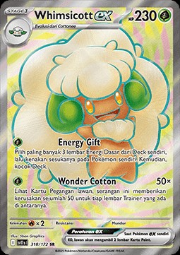 Whimsicott ex (SV11s 318)
Black & White ID/TH